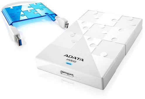 ADATA HV610 weiß 500GB, USB 3.0 Micro-B