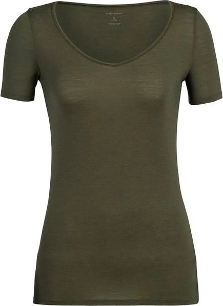Icebreaker Siren Sweetheart Funktionsshirt langarm loden (Damen)