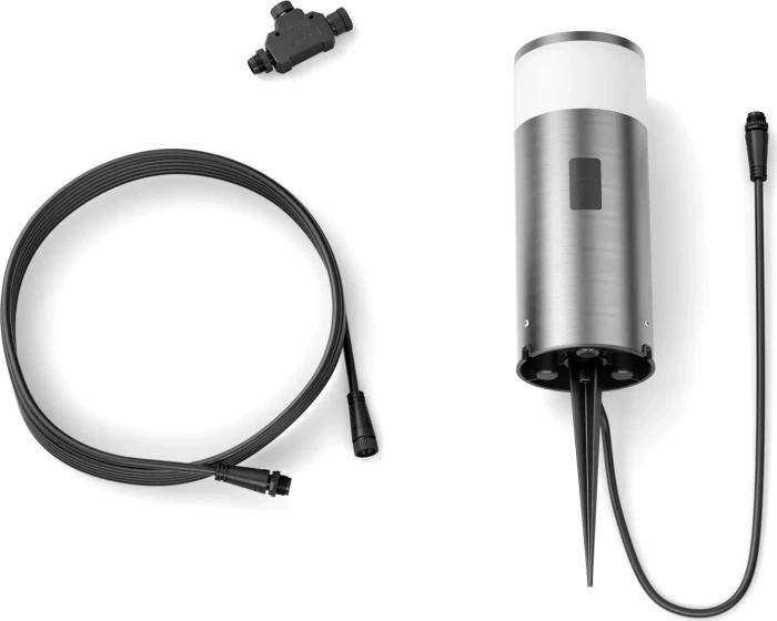Philips Hue White and Color Ambiance Calla Outdoor Sockelleuchte silber