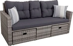 Garden Pleasure Valletta Loungesofa grau