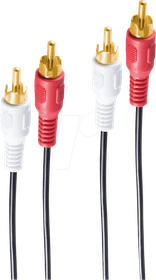 shiverpeaks Audio-Cinchkabel, schwarz, 0,5m (BS40501)