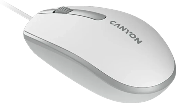 Canyon M-10 Wired Mouse, weiß/grau, USB