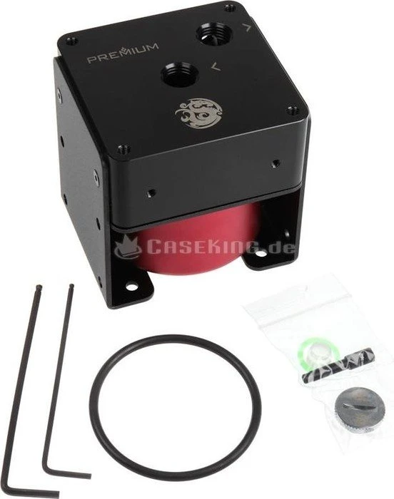 Bitspower Premium MOD Top Laing D5 Pumpendeckel, POM, schwarz/rot