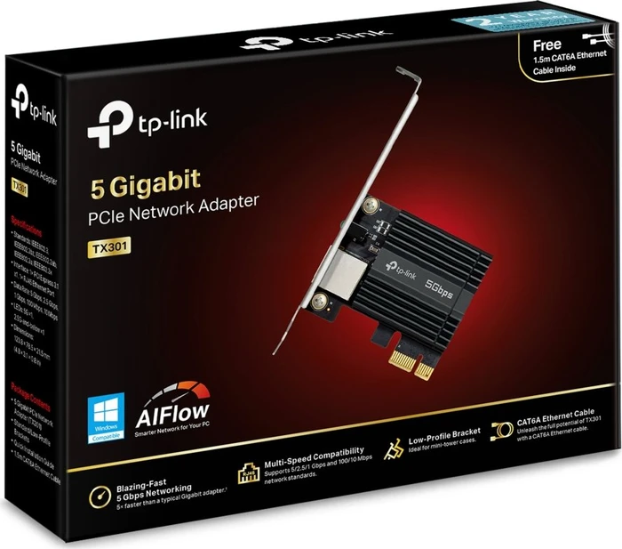 TP-Link 5G LAN-Adapter, RJ-45, PCIe 3.1 x1
