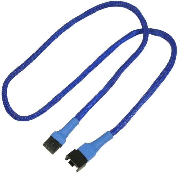 Nanoxia 4-Pin Verlängerung, sleeved, 60cm, blau