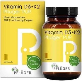 D3 + K2 Pflüger Pur 1000 I.E. Kapseln, 120 Stück