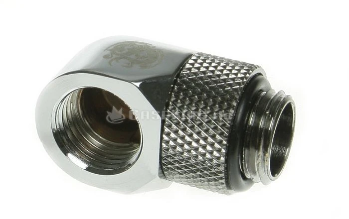 Bitspower Winkel G1/4" auf G1/4" drehbar glänzend silber