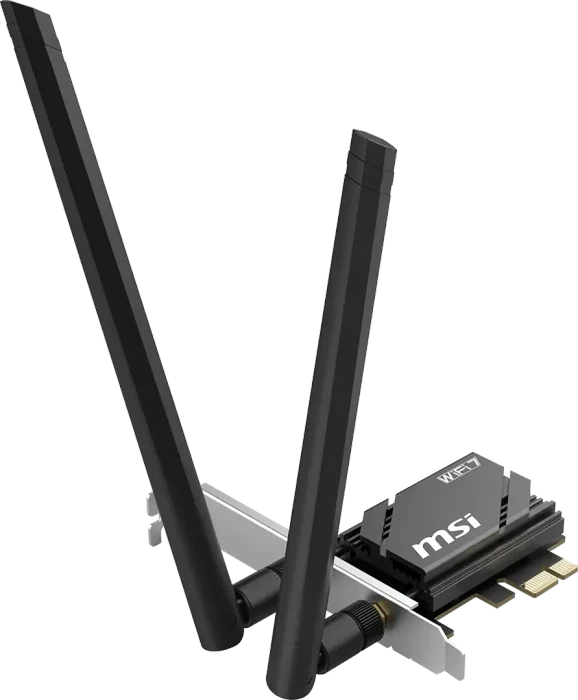 MSI HERALD GPBE65 BE6500 WI-FI 7, 2.4GHz/5GHz/6GHz WLAN, Bluetooth 5.4, PCIe x1