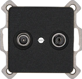 Kopp Milano Antennensteckdose 2-fach anthrazit