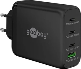 Wentronic Goobay USB-C PD GaN Multiport-Schnellladegerät (100W) schwarz