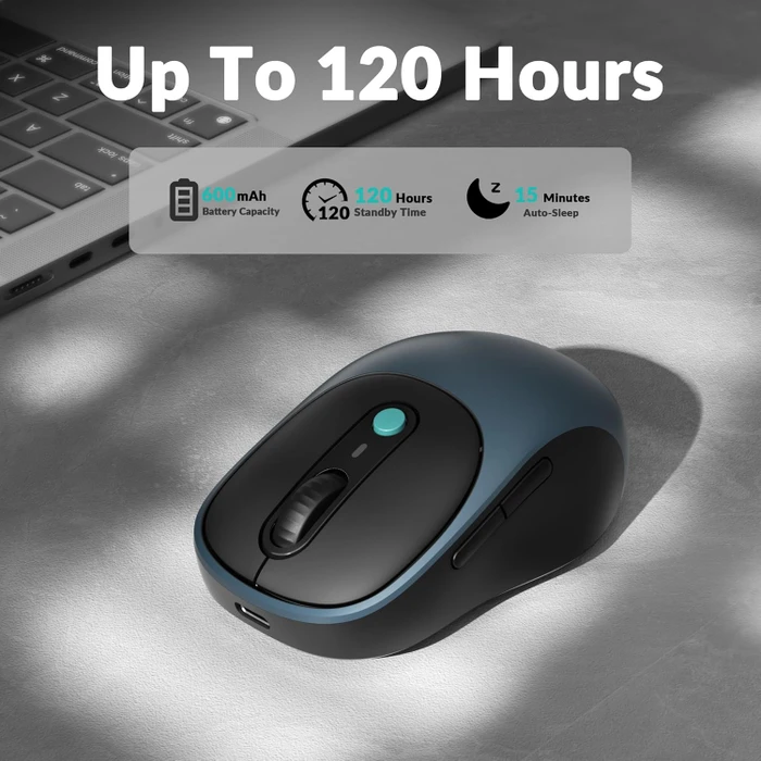 Keychron BM24 Wireless Mouse Space Gray schwarz/grau, USB/Bluetooth