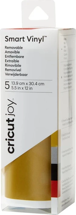 Cricut Joy Smart Vinylfolie ablösbar mehrfarbig, 13.9x30.4cm, 5 Stück