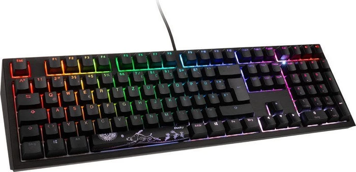 Ducky Shine 7 PBT, LEDs RGB, schwarz, MX RGB RED, USB, DE