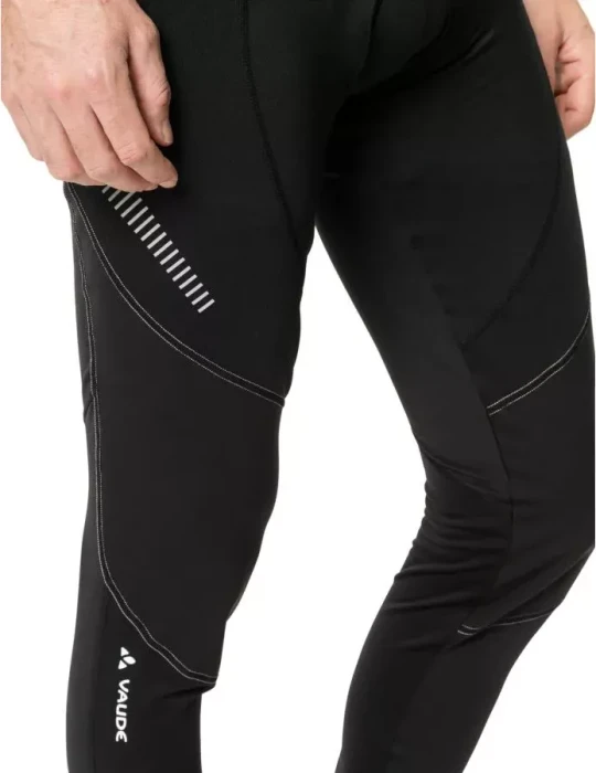 Vaude Active Warm Tights Fahrradhose lang schwarz/silber (Herren)