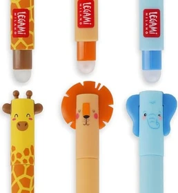 Legami Wild Savannah, löschbarer Gelroller sortiert, 3er-Set