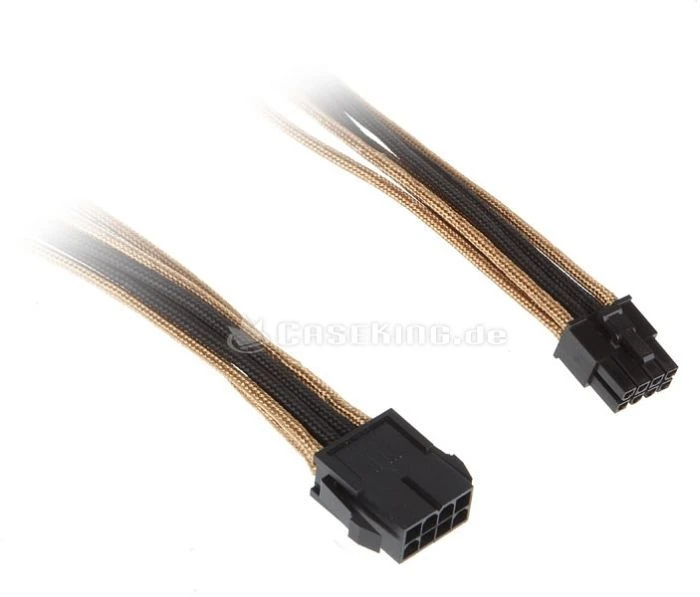 BitFenix Alchemy 8-Pin EPS12V Verlängerung 45cm, sleeved gold/schwarz