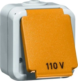 Peha IP54 US NEMA-Steckdose 1fach, grau