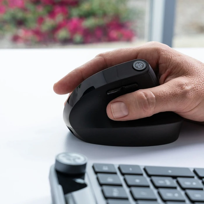 JLab JBuds Ergonomic Wireless Vertical Mouse, schwarz, USB/Bluetooth