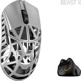 WLMouse Beast X Pro Wireless 8K Magnesium Gaming Mouse, Side Slits + TTC, silber, USB