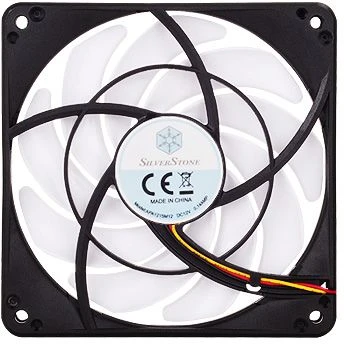 SilverStone FN123 schwarz/weiß, 120mm