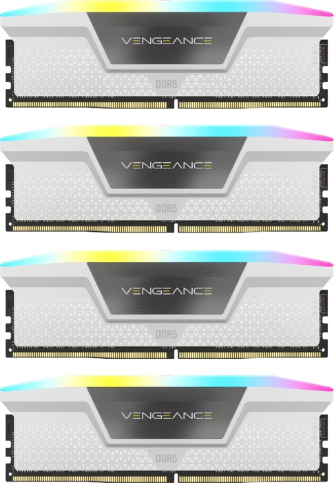 Corsair Vengeance RGB weiß UDIMM 96GB Kit, DDR5-6000, CL30-36-36-76
