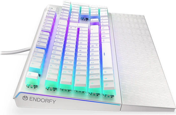 Endorfy Omnis Pudding, Onyx White, PBT, LEDs RGB, Kailh BROWN, USB, DE