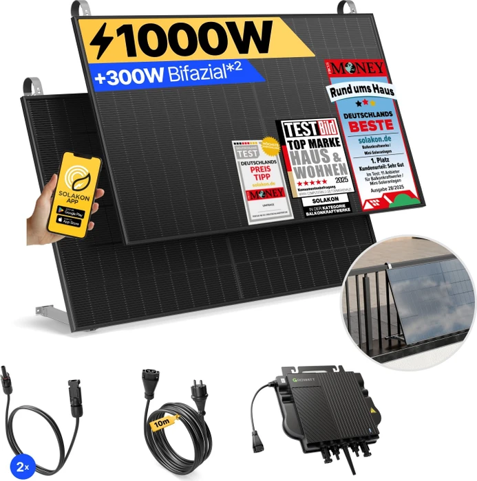 Solakon TSUN TSOL-MS600 + JA Solar JAM54D40, 600W, 840Wp