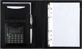 Jüscha Benaco Ringbuch 4-Ring, 3 Fächer, A5, schwarz