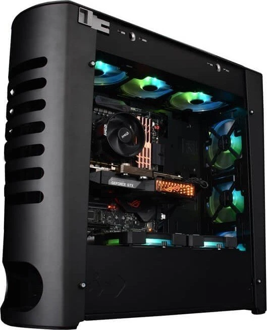 In Win 915, schwarz, Glasfenster