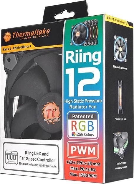 Thermaltake Riing 12 LED RGB, 120mm