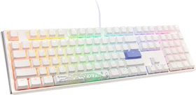 Ducky One 3 PBT, LEDs RGB, Pure White, MX SPEED RGB Silver, USB, US