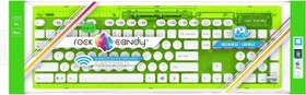 PDP Rock Candy Wireless Keyboard Lalalime grün-transparent, USB, DE (904-005-EU-NGR-D1)