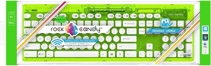 PDP Rock Candy Wireless Keyboard Lalalime grün-transparent, USB, DE