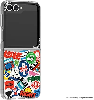 Samsung Slash B Slash Sticky Monster Lab Stickers Slim Impression Case für Galaxy Z Flip6