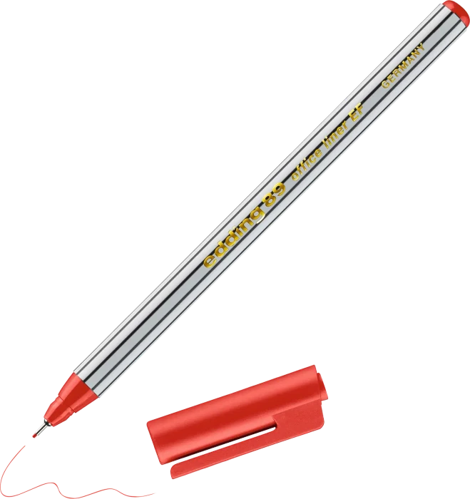 edding 89 Office Fineliner EF rot