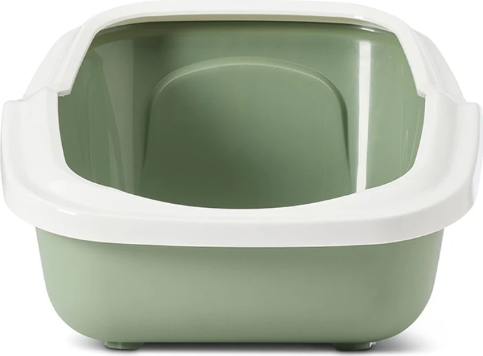 Savic Aseo offene Katzentoilette, hinten erhöht, Botanical Green