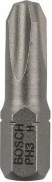Bosch Professional Extra Hart Kreuzschlitz Bit 1/4", PH3x25mm, 100 Stück