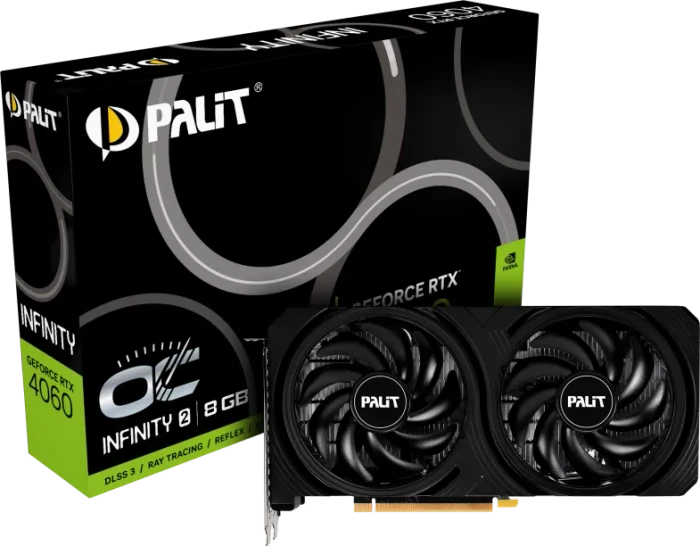 Palit GeForce RTX 4060 Infinity 2 OC, 8GB GDDR6, HDMI, 3x DP