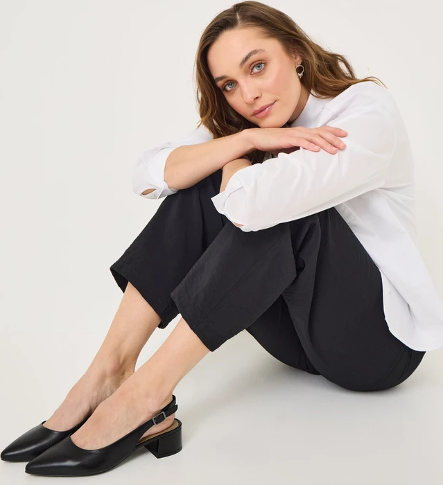 Tamaris Leder Slingpumps schwarz (Damen)