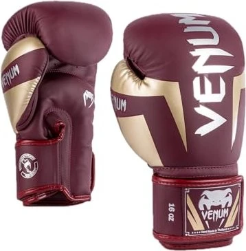 Venum Elite Boxhandschuhe burgundy/gold