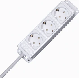 Kopp Steckdosenleiste UNOversal, 3-fach, 5m, weiß