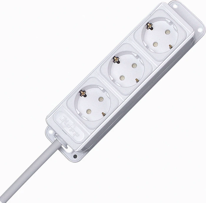 Kopp Steckdosenleiste UNOversal, 3-fach, 5m, weiß