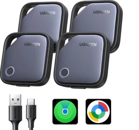 Ugreen FineTrack Duo Smart Finder schwarz/grau, 4er-Pack