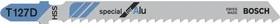 Bosch Professional T127D HSS Special for Alu Stichsägeblatt, 100mm, 3 Stück