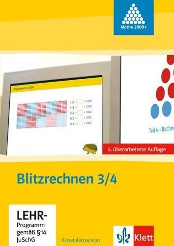 Klett Verlag Blitzrechnen - Kopfrechnen Klasse 3 + 4 (deutsch) (PC)