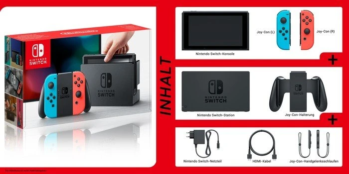 Nintendo Switch - Nintendo Switch Sports Bundle inkl. 3 Monate Nintendo Switch Online schwarz/blau/rot