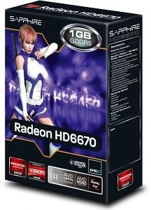 Sapphire Radeon HD 6670 AMD-Design, 1GB GDDR5, DVI, HDMI, DP, lite retail