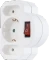 REV Ritter Adapterstecker mit Schalter, 3-fach, 2x Euro, 1x Schuko, weiß Vorschaubild