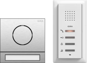 Gira System 106 Einfamilienhaus-Paket Audio, Edelstahl, Set