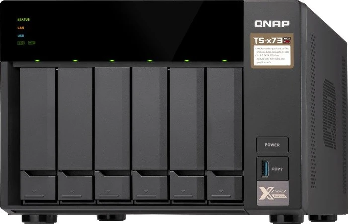 QNAP Turbo Station TS-673-8G, 8GB RAM, 4x RJ-45 1000Base-T, 4x USB-A 3.0